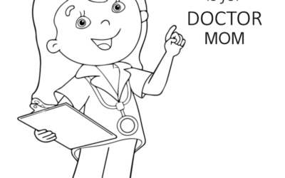 D is for Doctor Mom – Coloring Page